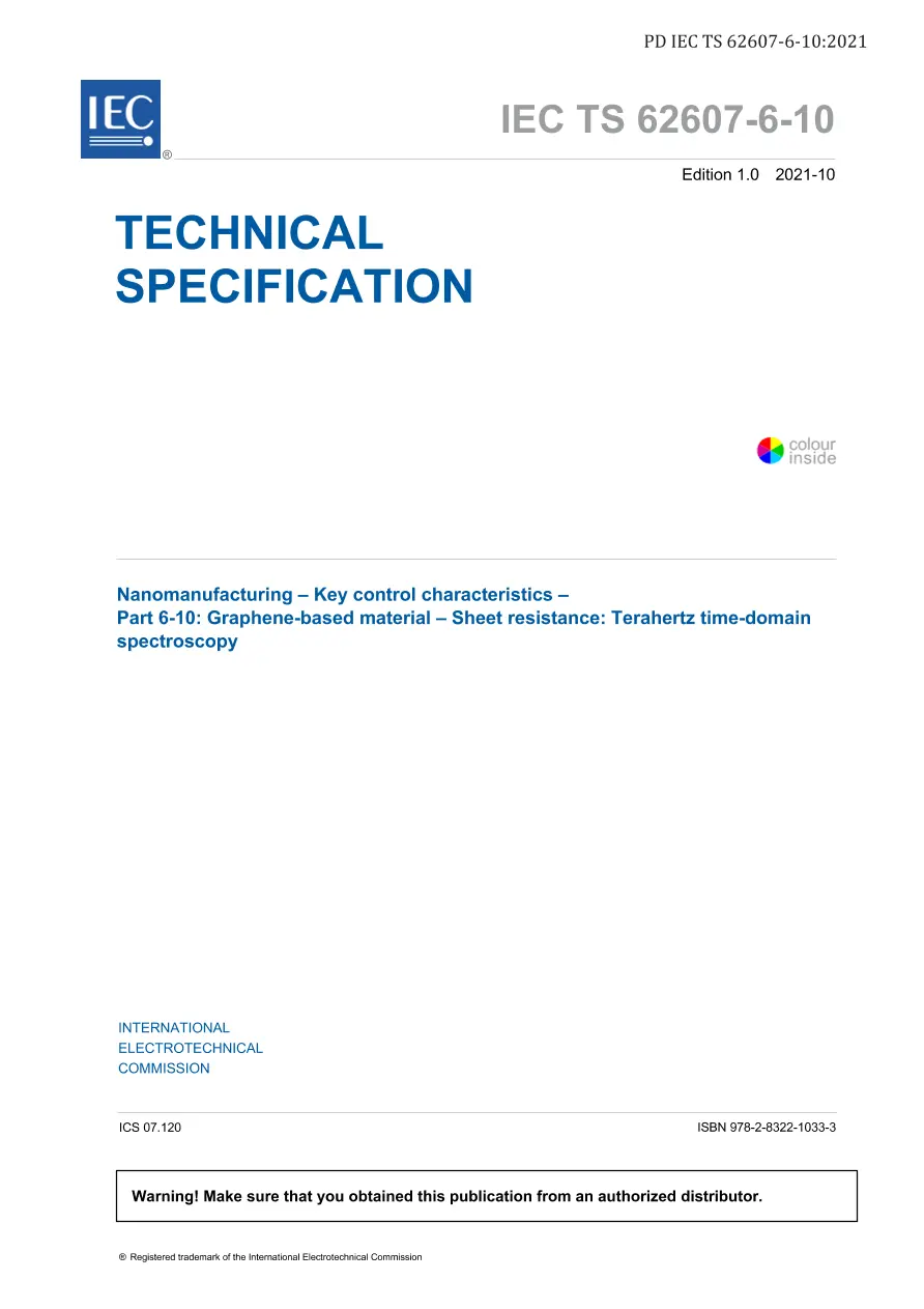BS PD IEC TS 62607-6-10:2021 BS PD IEC TS 62607-6-10:2021
