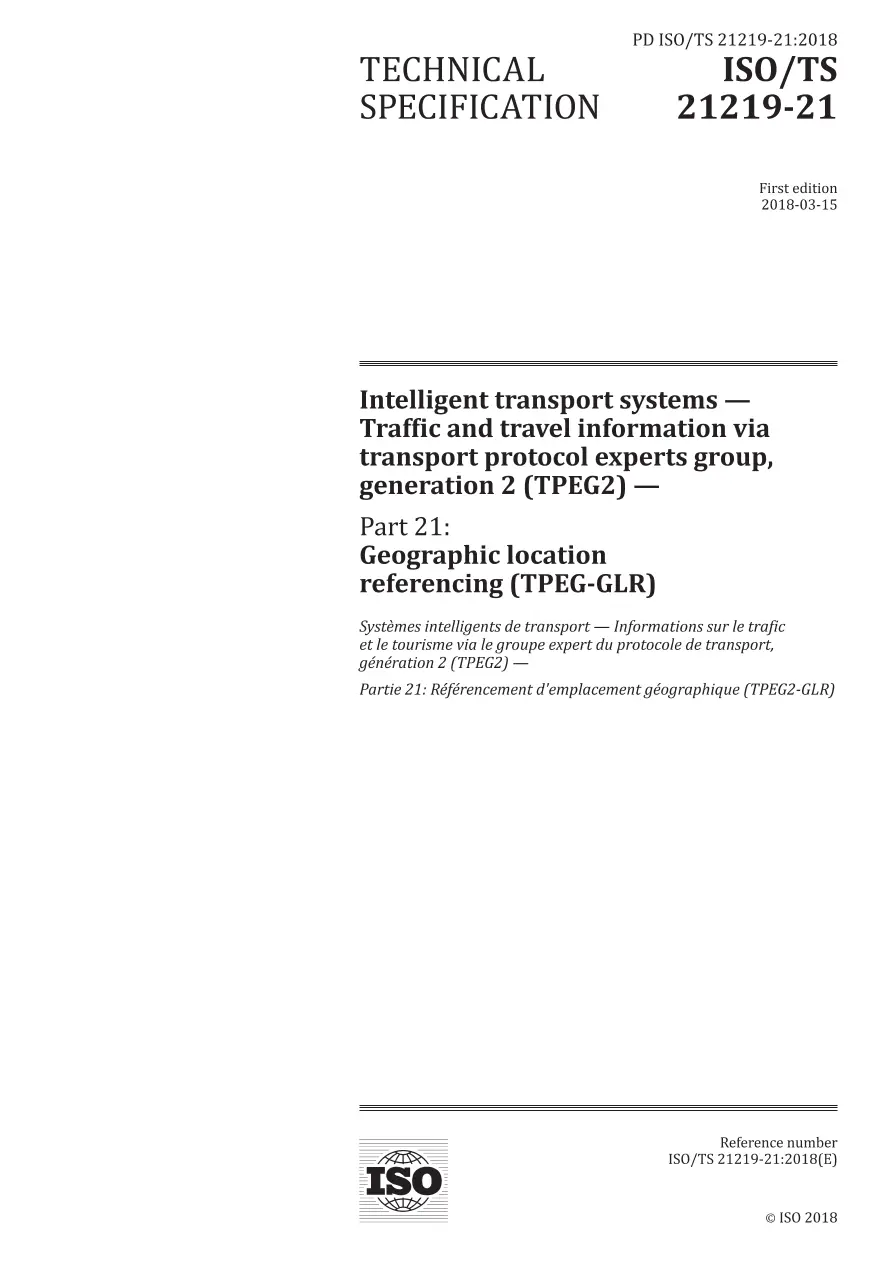 BS PD ISO/TS 21219-21:2018 BS PD ISO/TS 21219-21:2018