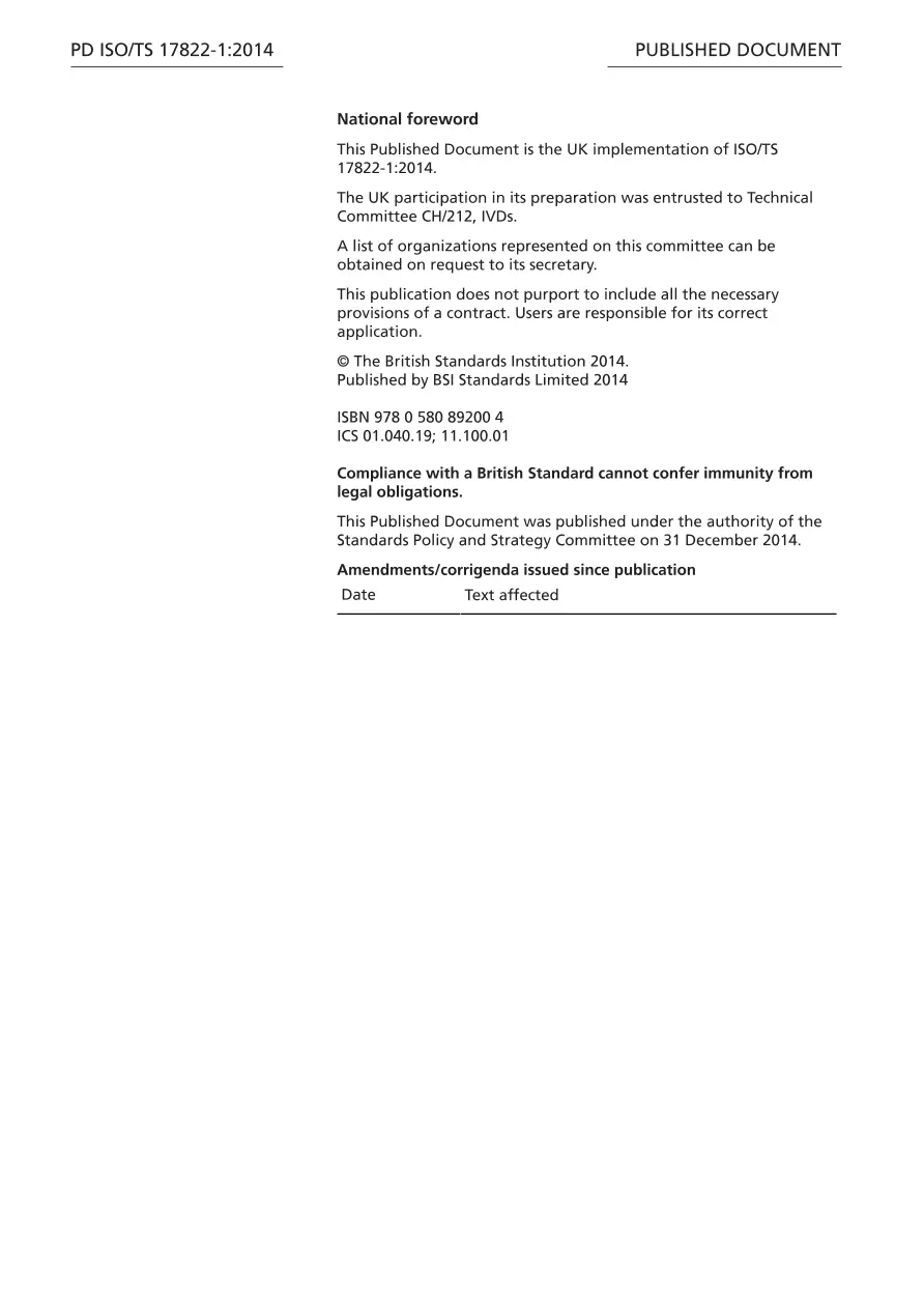 BS PD ISO/TS 17822-1:2014 BS PD ISO/TS 17822-1:2014
