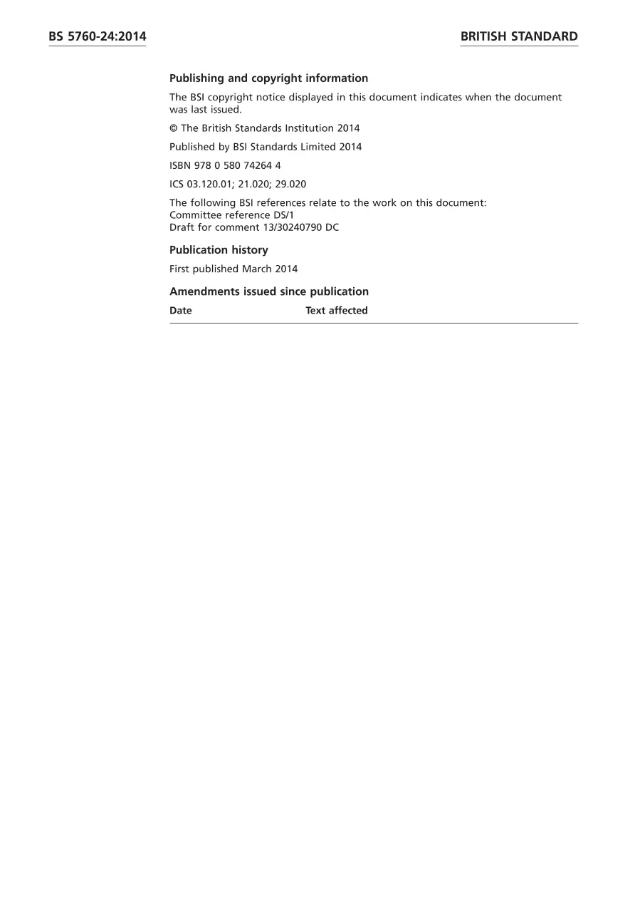 BS 5760-24:2014 BS 5760-24:2014