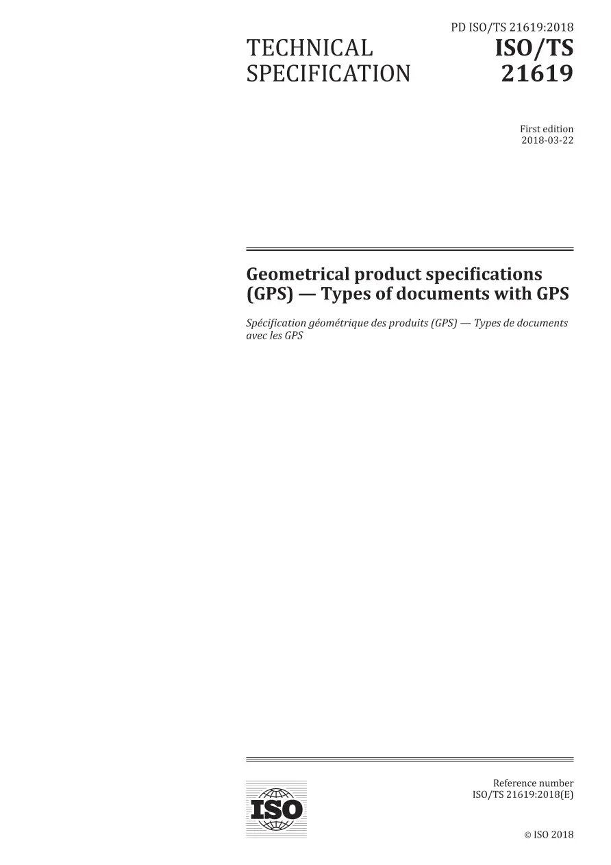 BS PD ISO/TS 21619:2018 BS PD ISO/TS 21619:2018