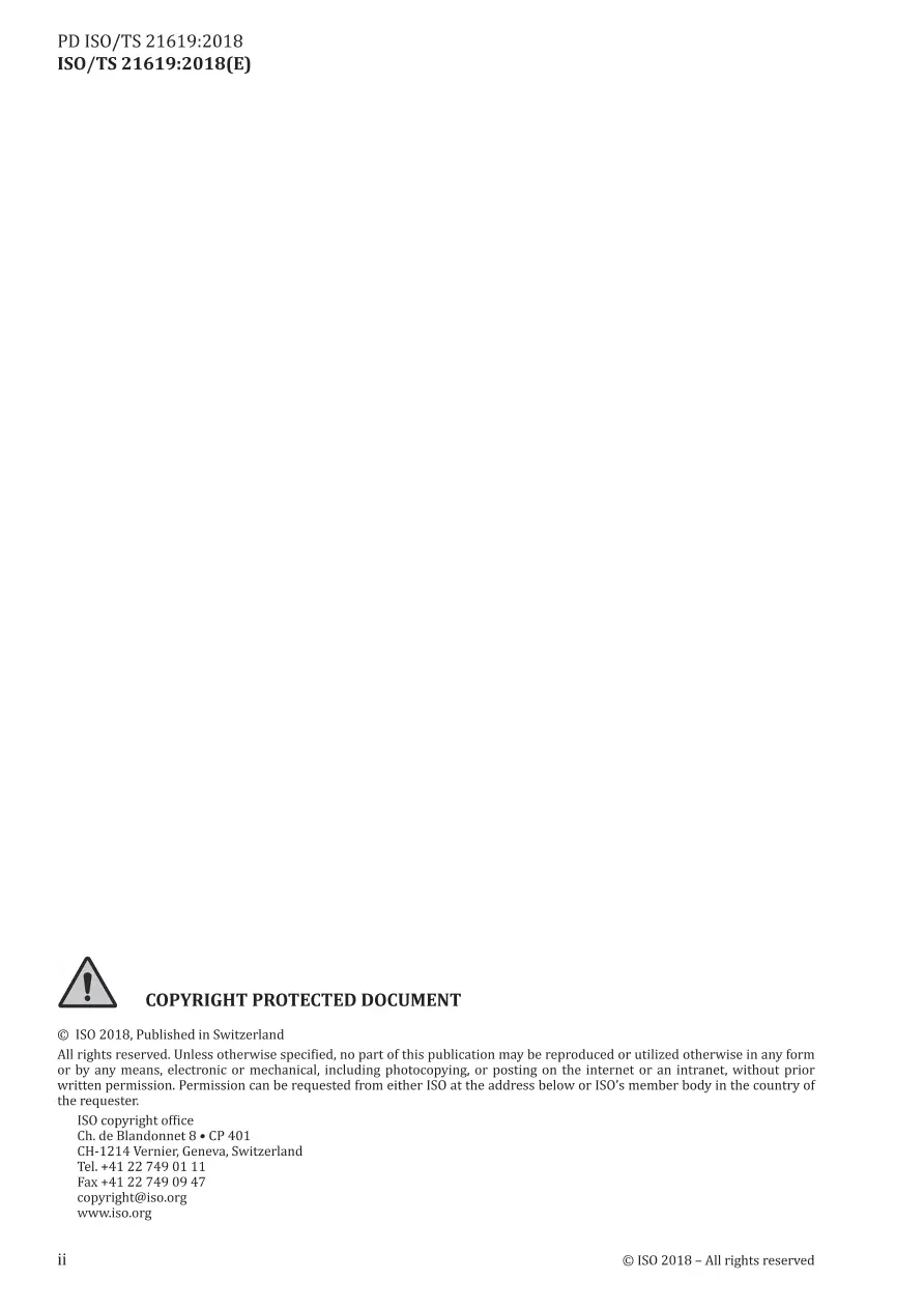 BS PD ISO/TS 21619:2018 BS PD ISO/TS 21619:2018