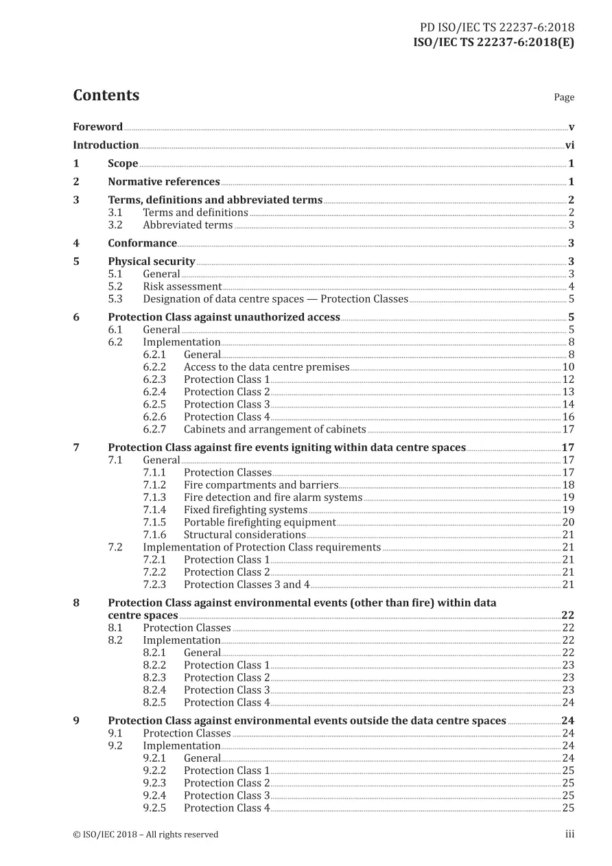 BS PD ISO/IEC TS 22237-6:2018 BS PD ISO/IEC TS 22237-6:2018