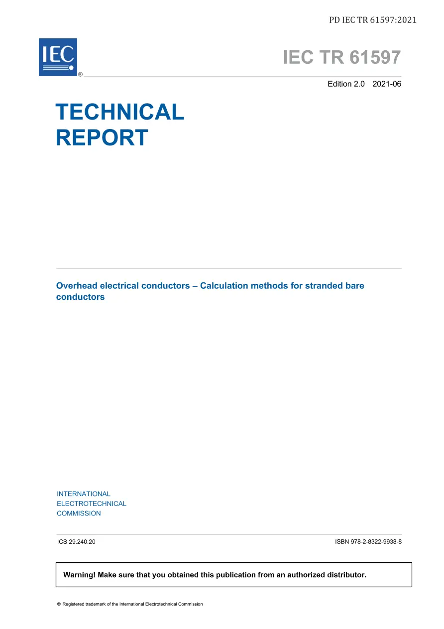 BS PD IEC TR 61597:2021 BS PD IEC TR 61597:2021