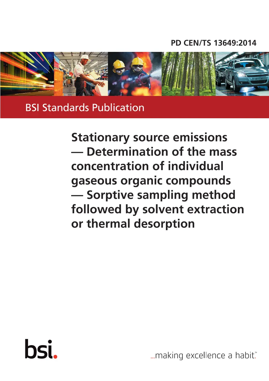 BS PD CEN/TS 13649:2014 BS PD CEN/TS 13649:2014