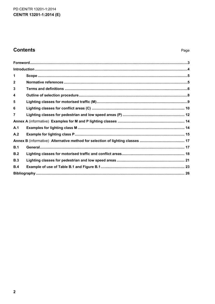 BS PD CEN/TR 13201-1:2014 BS PD CEN/TR 13201-1:2014