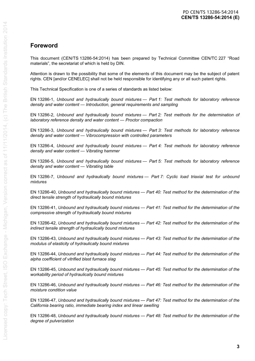 BS PD CEN/TS 13286-54:2014 BS PD CEN/TS 13286-54:2014
