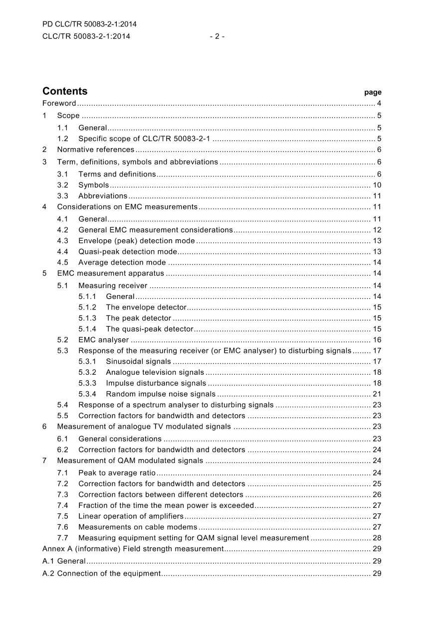 BS PD CLC/TR 50083-2-1:2014 BS PD CLC/TR 50083-2-1:2014