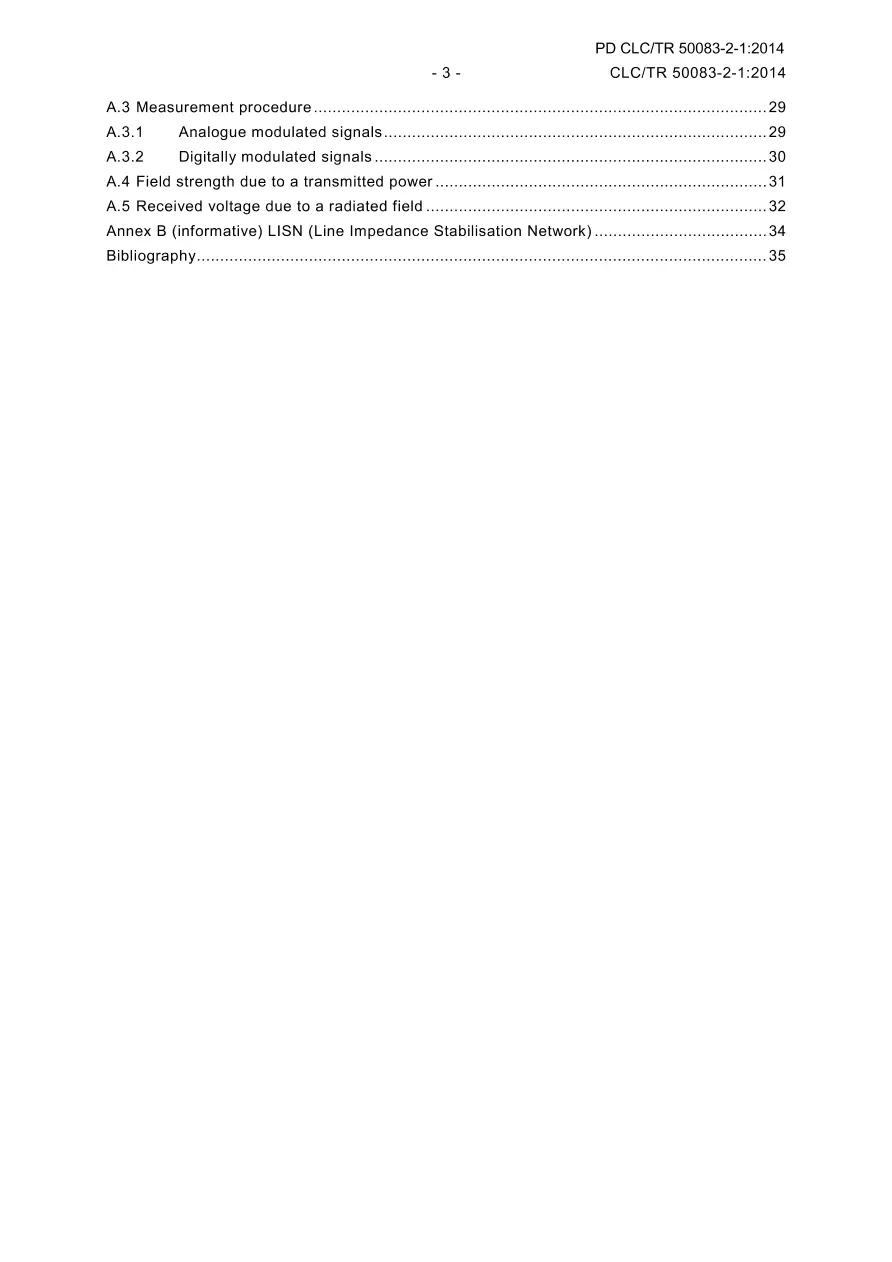 BS PD CLC/TR 50083-2-1:2014 BS PD CLC/TR 50083-2-1:2014