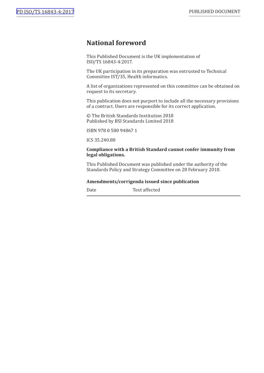 BS PD ISO/TS 16843-4:2017 BS PD ISO/TS 16843-4:2017