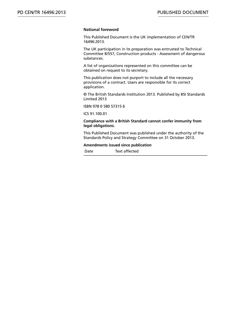 BS PD CEN/TR 16496:2013 BS PD CEN/TR 16496:2013