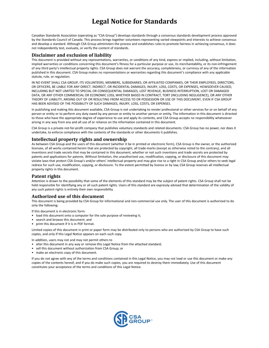 CSA N290.8-15 (R2020) CSA N290.8-15 (R2020)