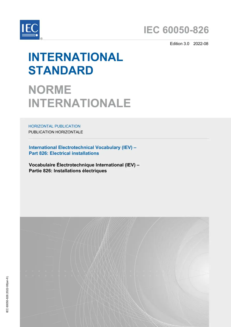 IEC 60050-826 Ed. 3.0 b:2022 IEC 60050-826 Ed. 3.0 b:2022
