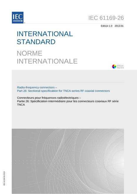 IEC 61169-26 Ed. 1.0 b:2013 IEC 61169-26 Ed. 1.0 b:2013