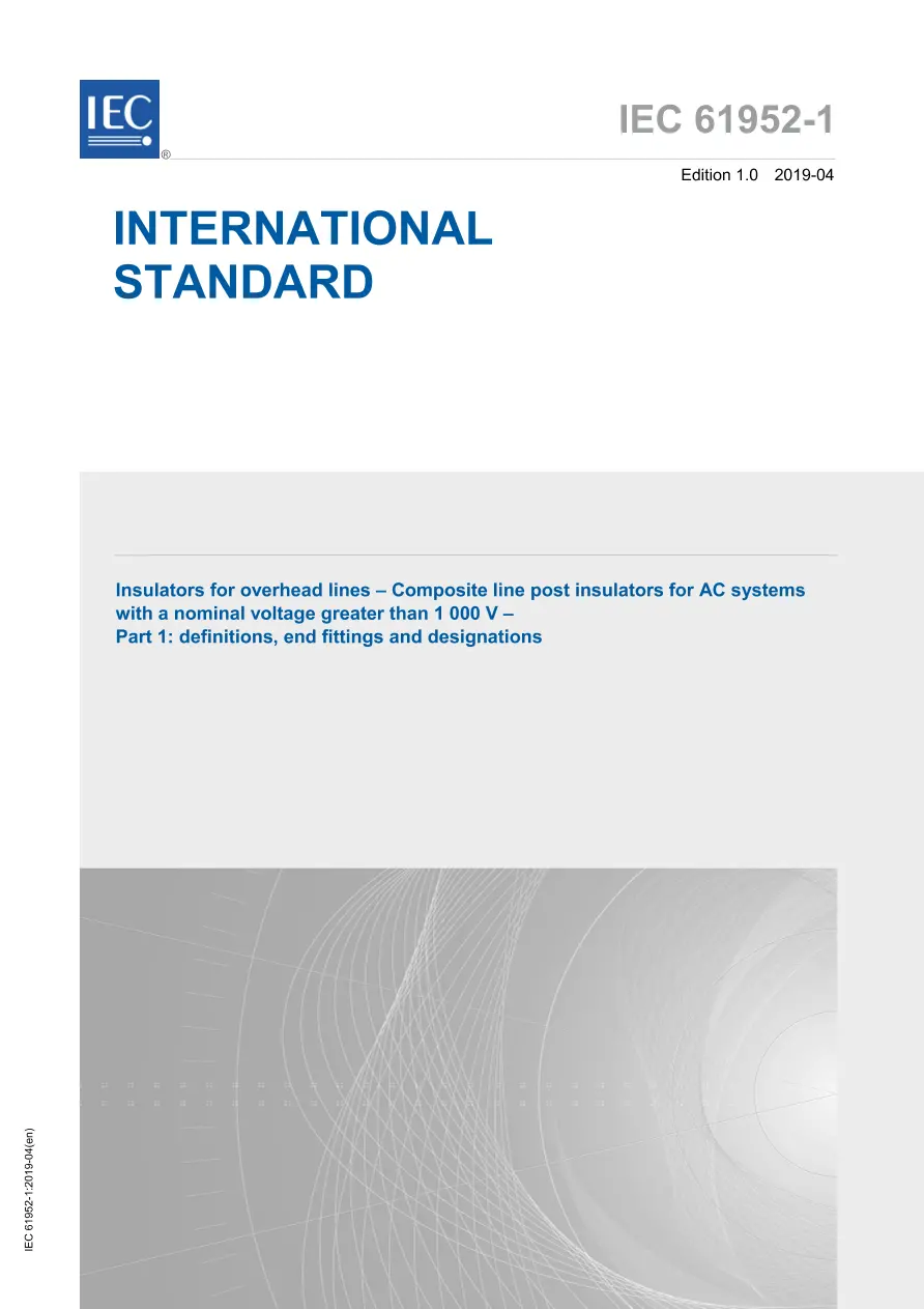 IEC 61952-1 Ed. 1.0 en:2019 IEC 61952-1 Ed. 1.0 en:2019