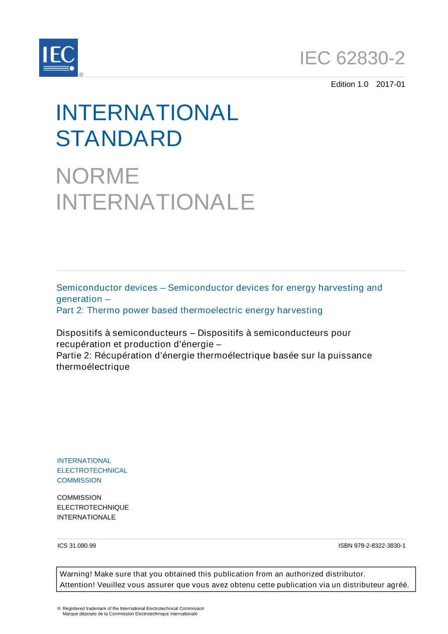 IEC 62830-2 Ed. 1.0 b:2017 IEC 62830-2 Ed. 1.0 b:2017