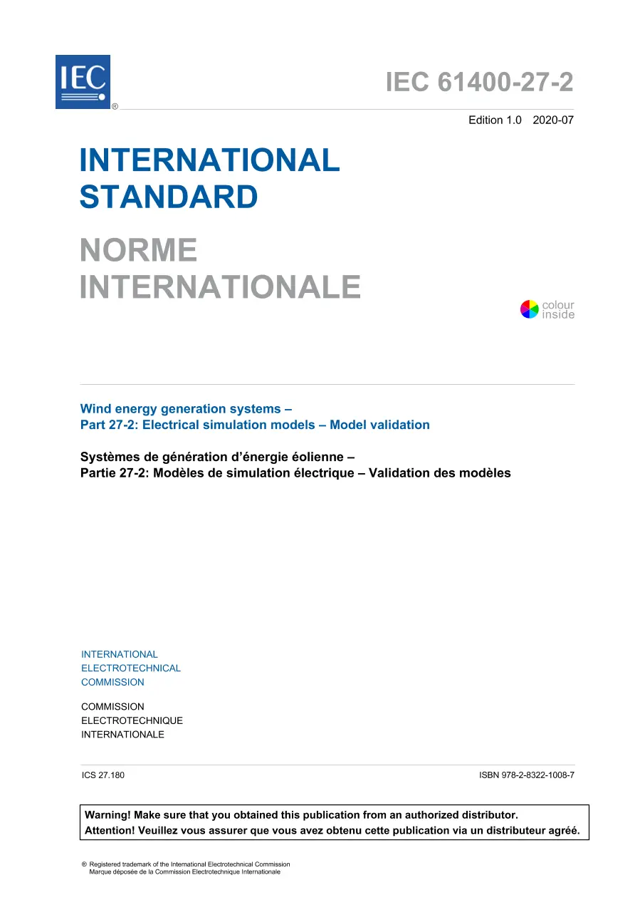 IEC 61400-27-2 Ed. 1.0 b:2020 IEC 61400-27-2 Ed. 1.0 b:2020