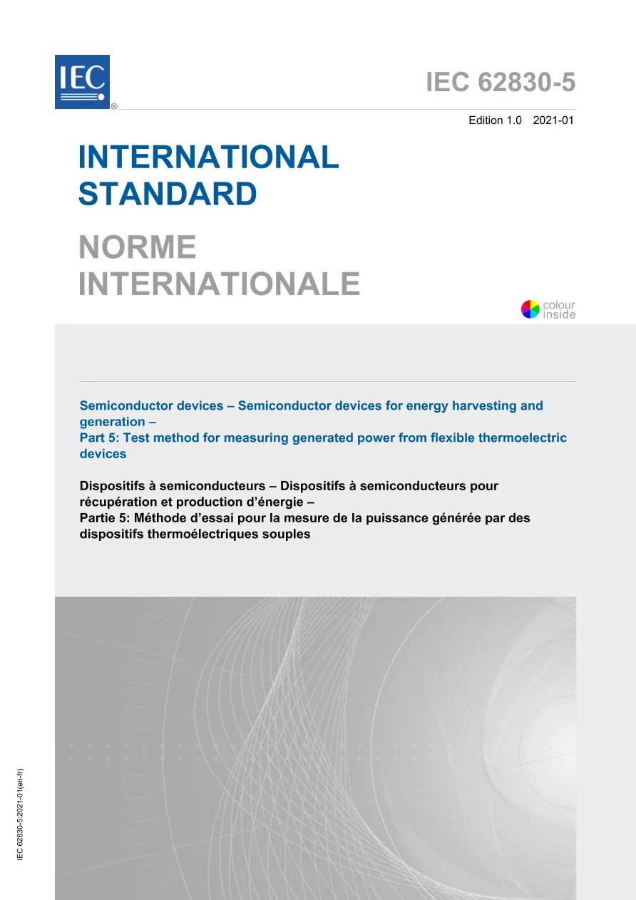 IEC 62830-5 Ed. 1.0 b:2021 IEC 62830-5 Ed. 1.0 b:2021