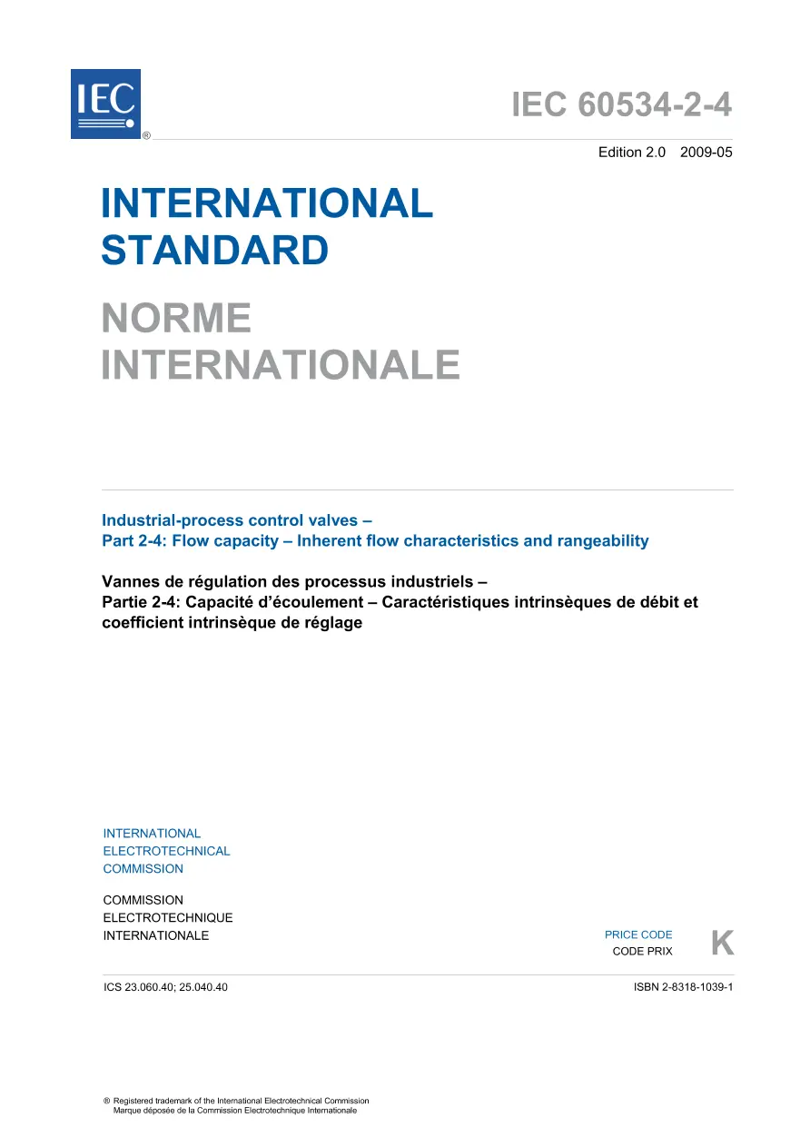 IEC 60534-2-4 Ed. 2.0 b:2009 IEC 60534-2-4 Ed. 2.0 b:2009