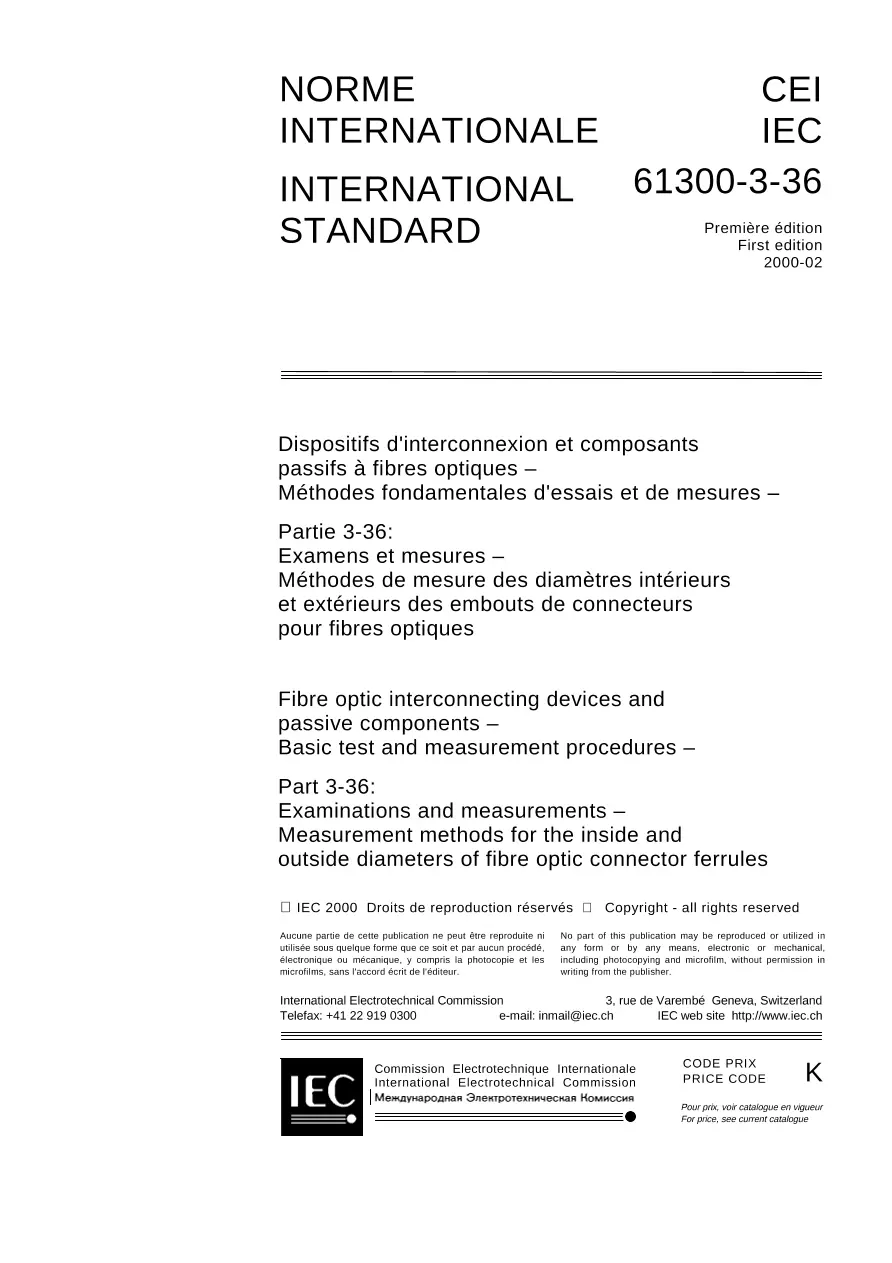 IEC 61300-3-36 Ed. 1.0 b:2000 IEC 61300-3-36 Ed. 1.0 b:2000