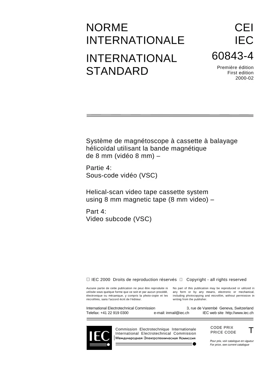 IEC 60843-4 Ed. 1.0 b:2000 IEC 60843-4 Ed. 1.0 b:2000