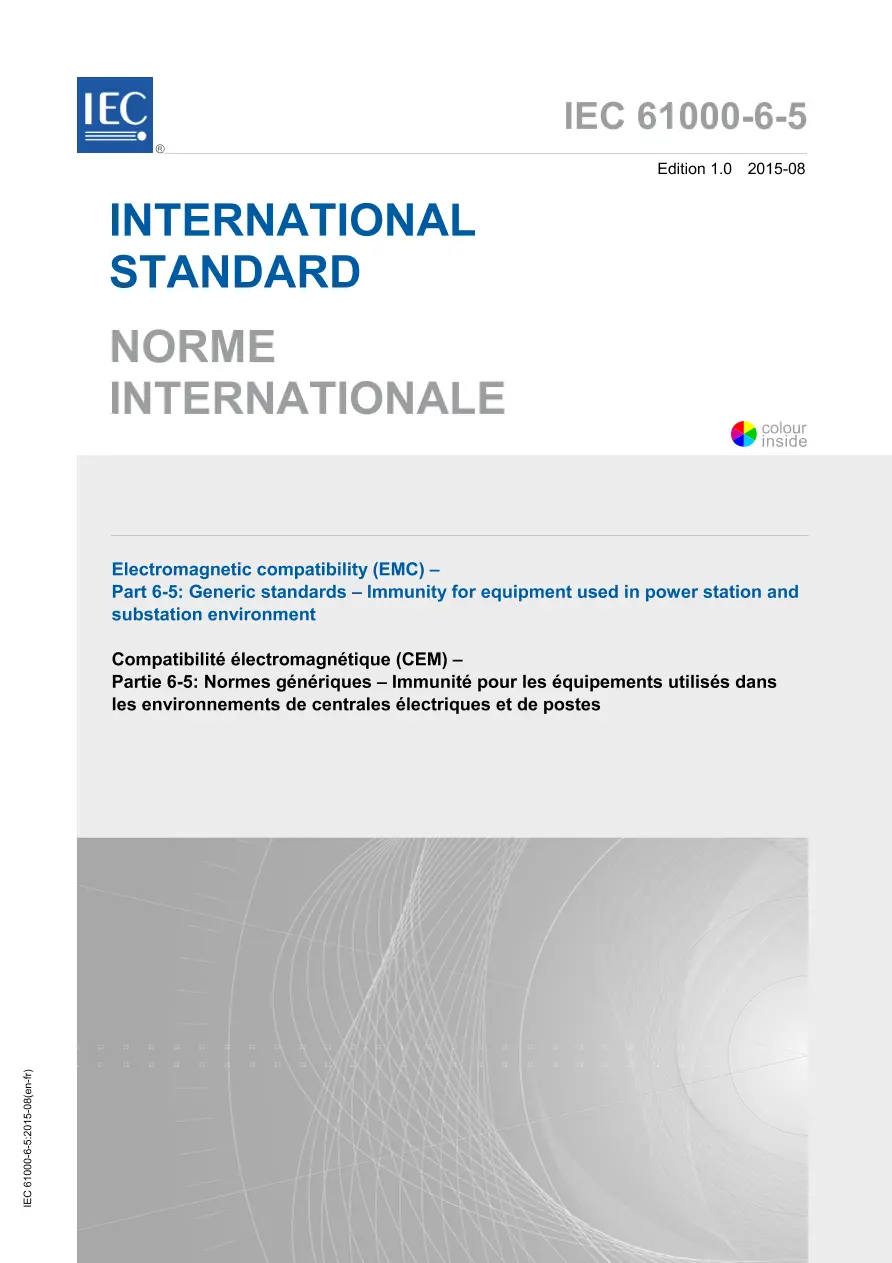 IEC 61000-6-5 Ed. 1.0 b:2015 IEC 61000-6-5 Ed. 1.0 b:2015