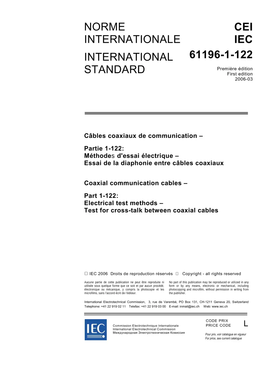 IEC 61196-1-122 Ed. 1.0 b:2006 IEC 61196-1-122 Ed. 1.0 b:2006