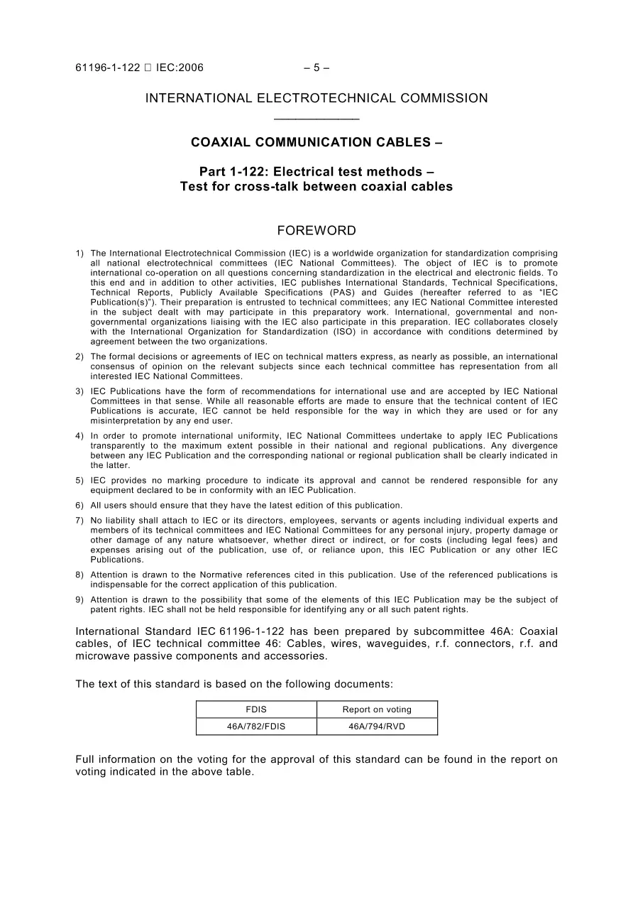 IEC 61196-1-122 Ed. 1.0 b:2006 IEC 61196-1-122 Ed. 1.0 b:2006