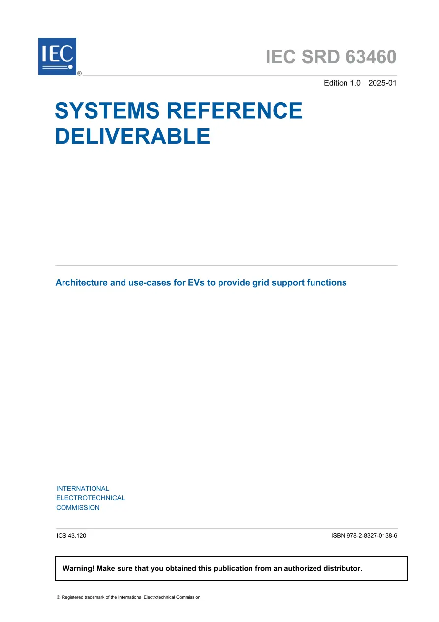 IEC /SRD 63460 Ed. 1.0 en:2025 IEC /SRD 63460 Ed. 1.0 en:2025