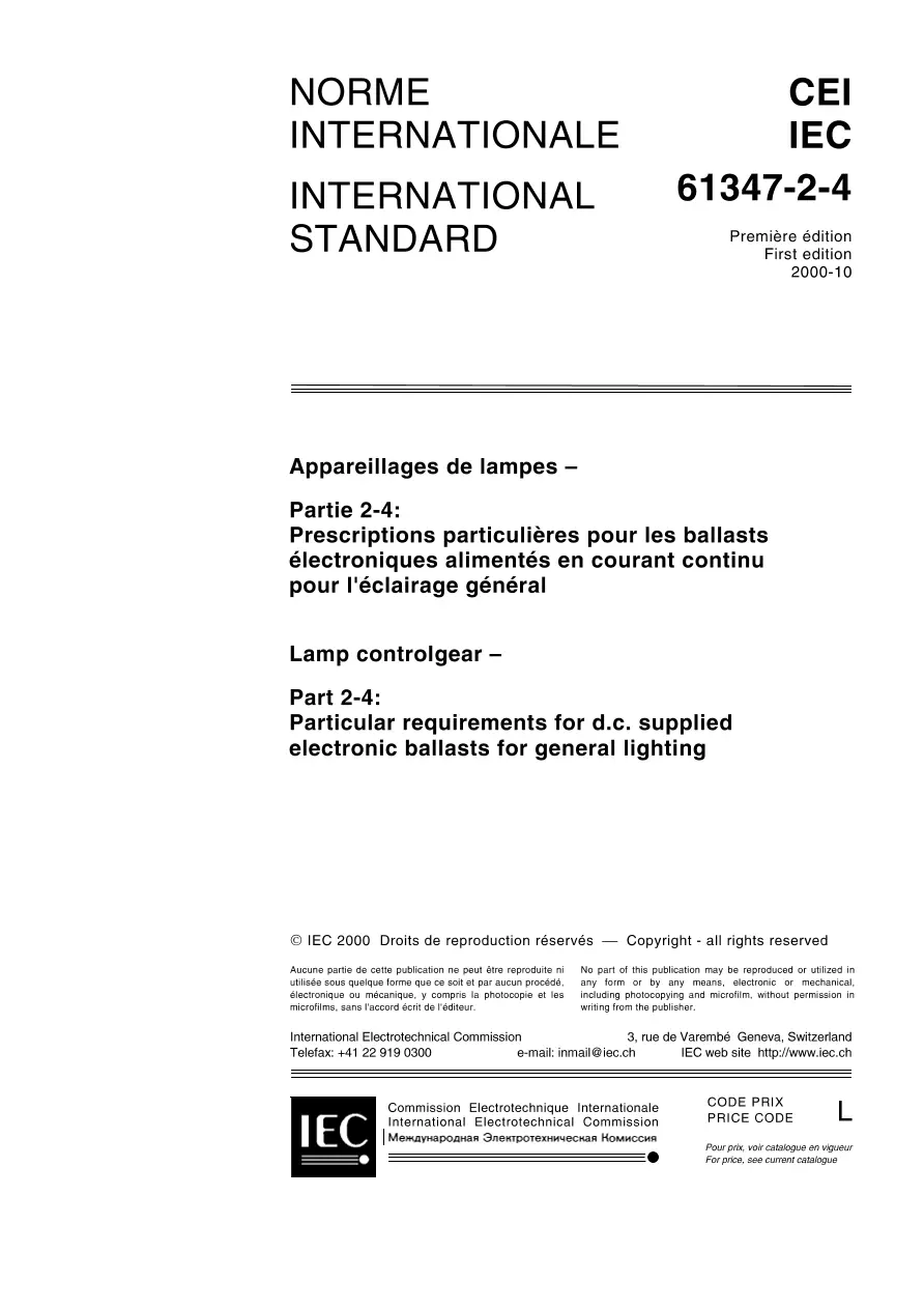 IEC 61347-2-4 Ed. 1.0 b:2000 IEC 61347-2-4 Ed. 1.0 b:2000