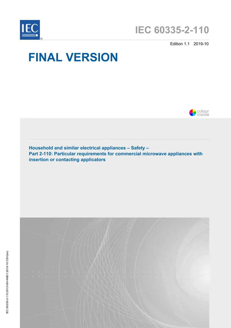 IEC 60335-2-110 Ed. 1.1 en:2019 IEC 60335-2-110 Ed. 1.1 en:2019