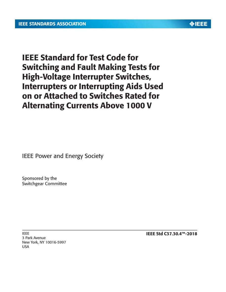 IEEE C37.30.4-2018 IEEE C37.30.4-2018