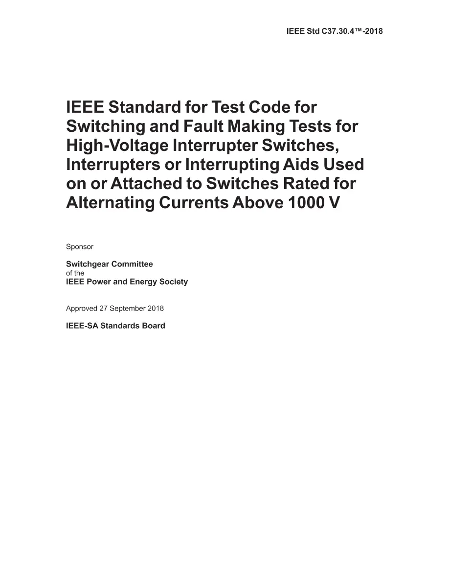 IEEE C37.30.4-2018 IEEE C37.30.4-2018