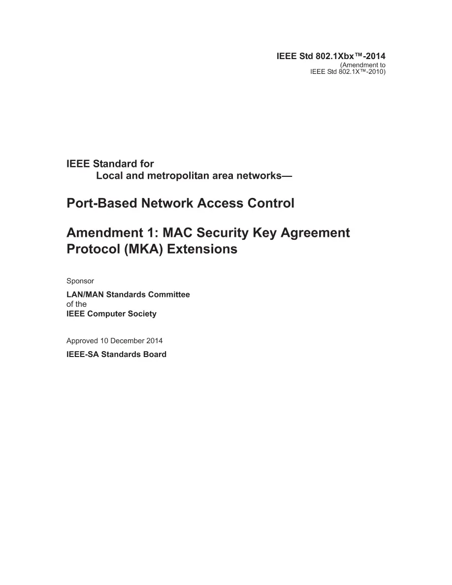 IEEE 802.1Xbx-2014 IEEE 802.1Xbx-2014