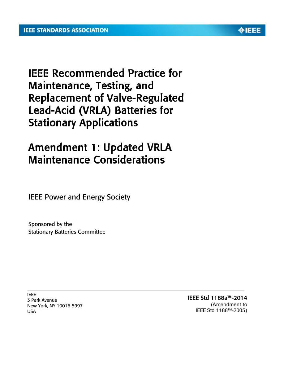 IEEE 1188a-2014 IEEE 1188a-2014