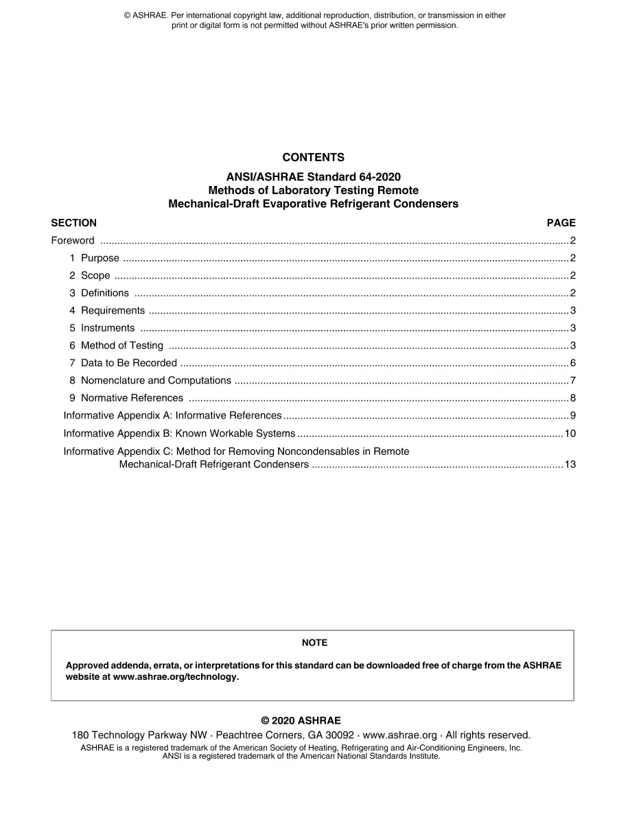 ASHRAE 64-2020 ASHRAE 64-2020