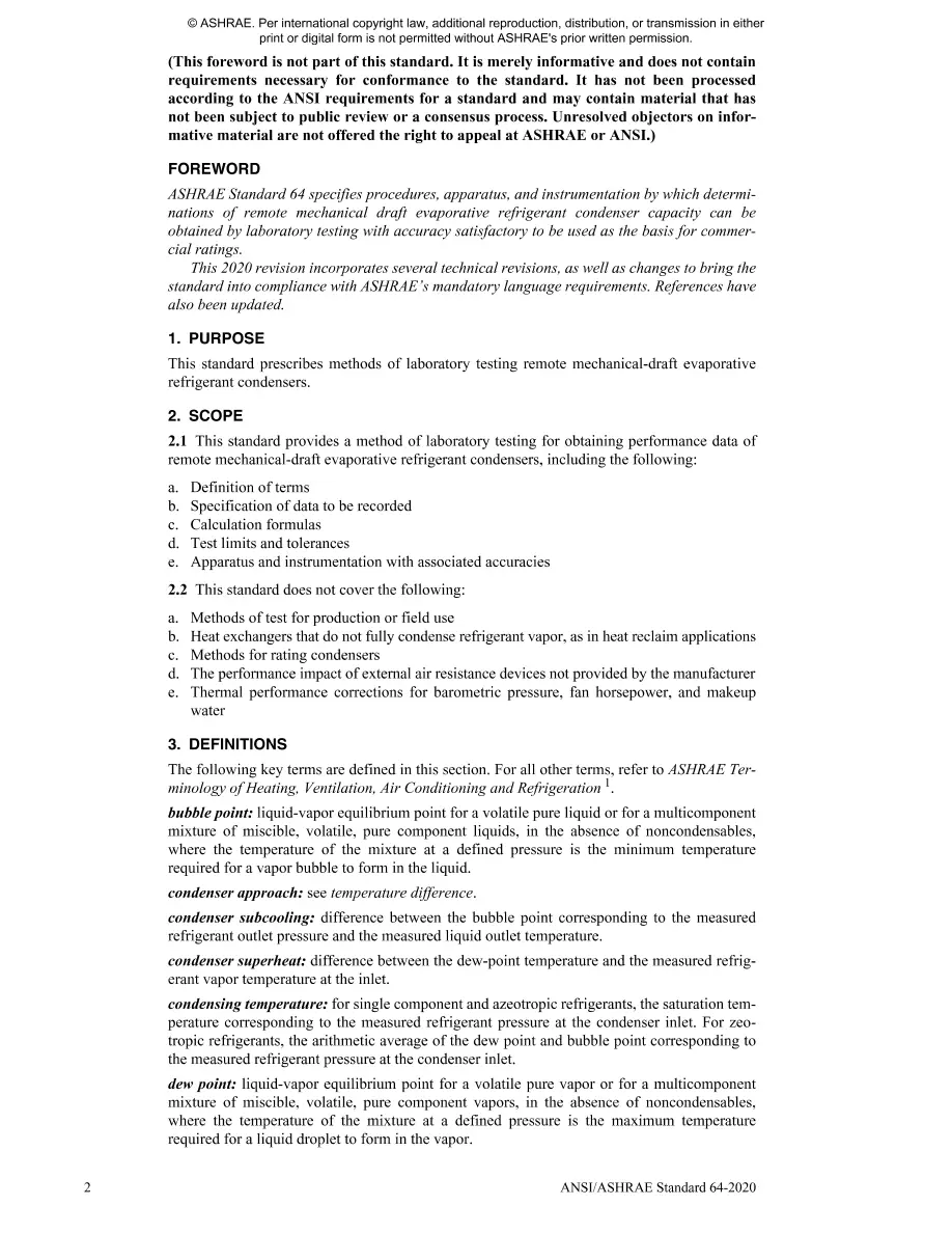 ASHRAE 64-2020 ASHRAE 64-2020