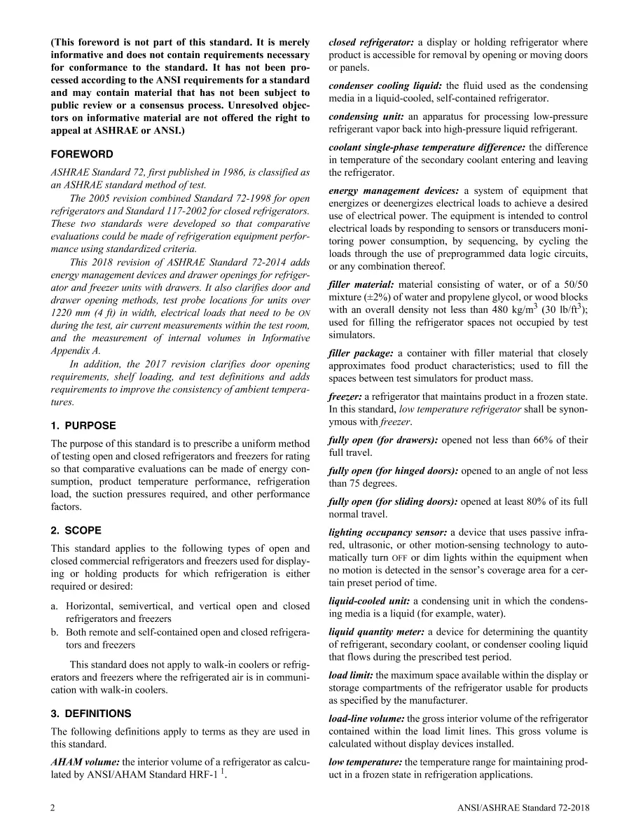 ASHRAE 72-2018 ASHRAE 72-2018