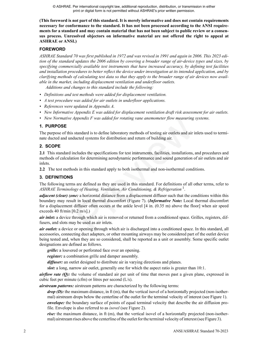 ASHRAE 70-2023 ASHRAE 70-2023