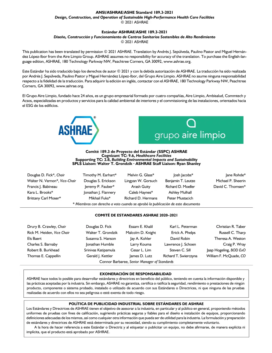ASHRAE Spanish - Standard 189.3-2021 ASHRAE Spanish - Standard 189.3-2021