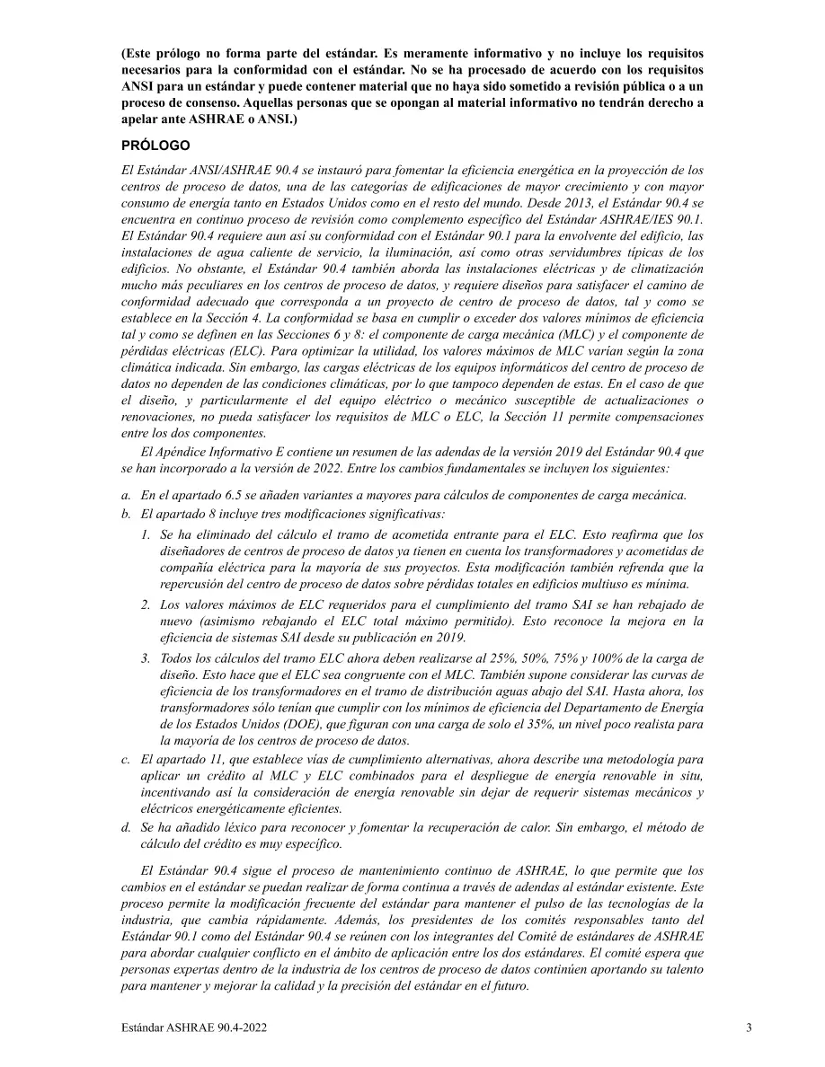 ASHRAE Spanish - Standard 90.4-2022 ASHRAE Spanish - Standard 90.4-2022