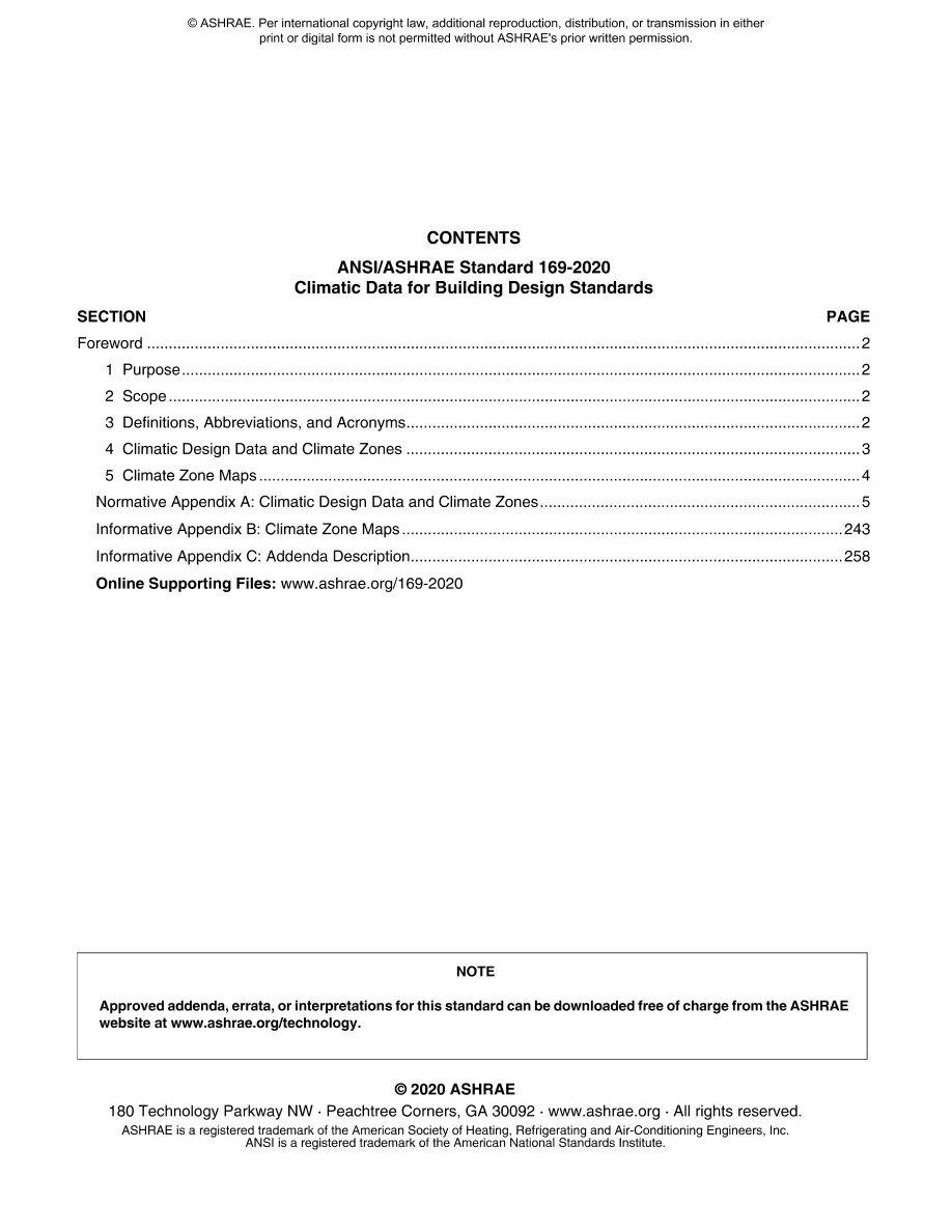 ASHRAE 169-2020 ASHRAE 169-2020