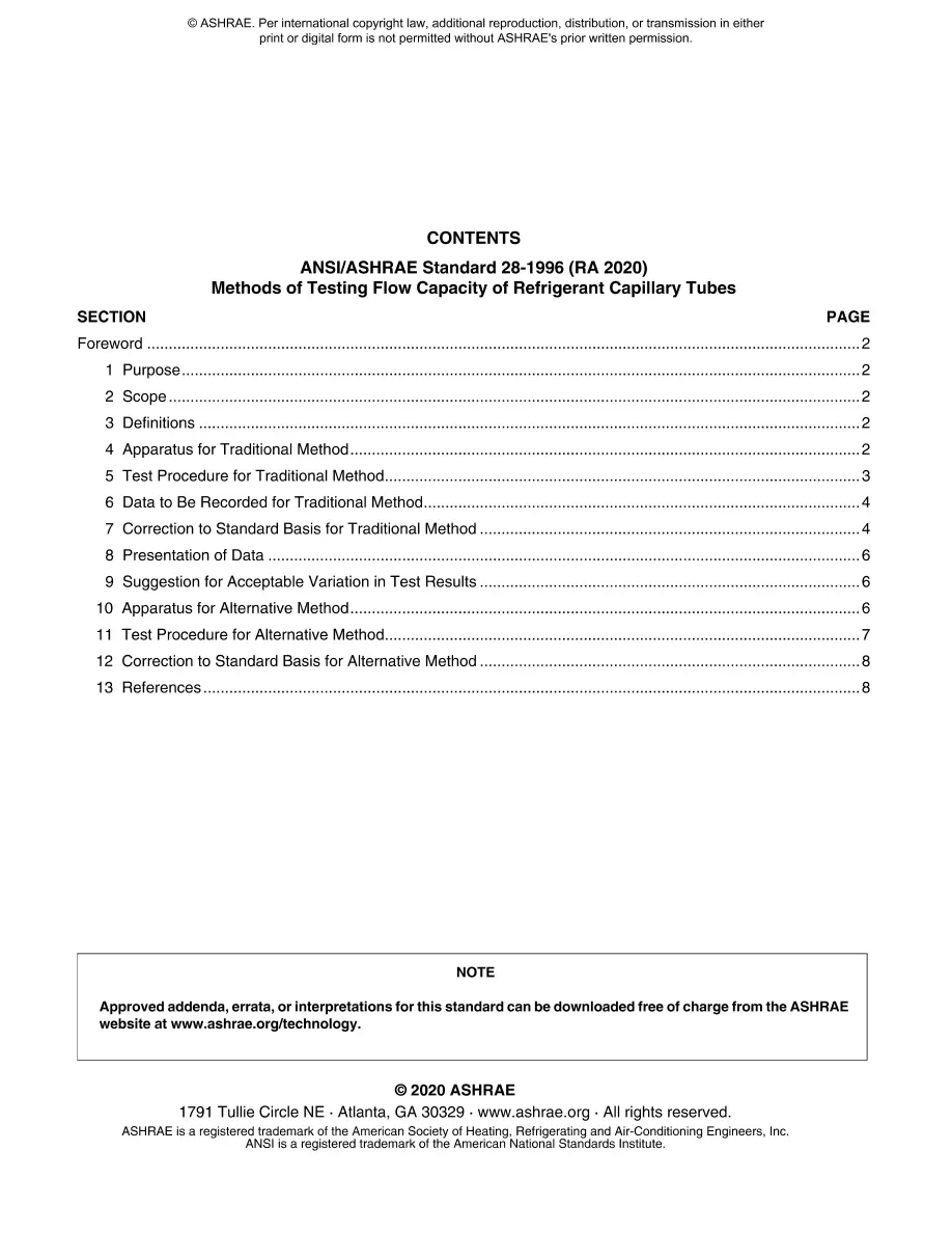 ASHRAE 28-1996 (RA2020) ASHRAE 28-1996 (RA2020)