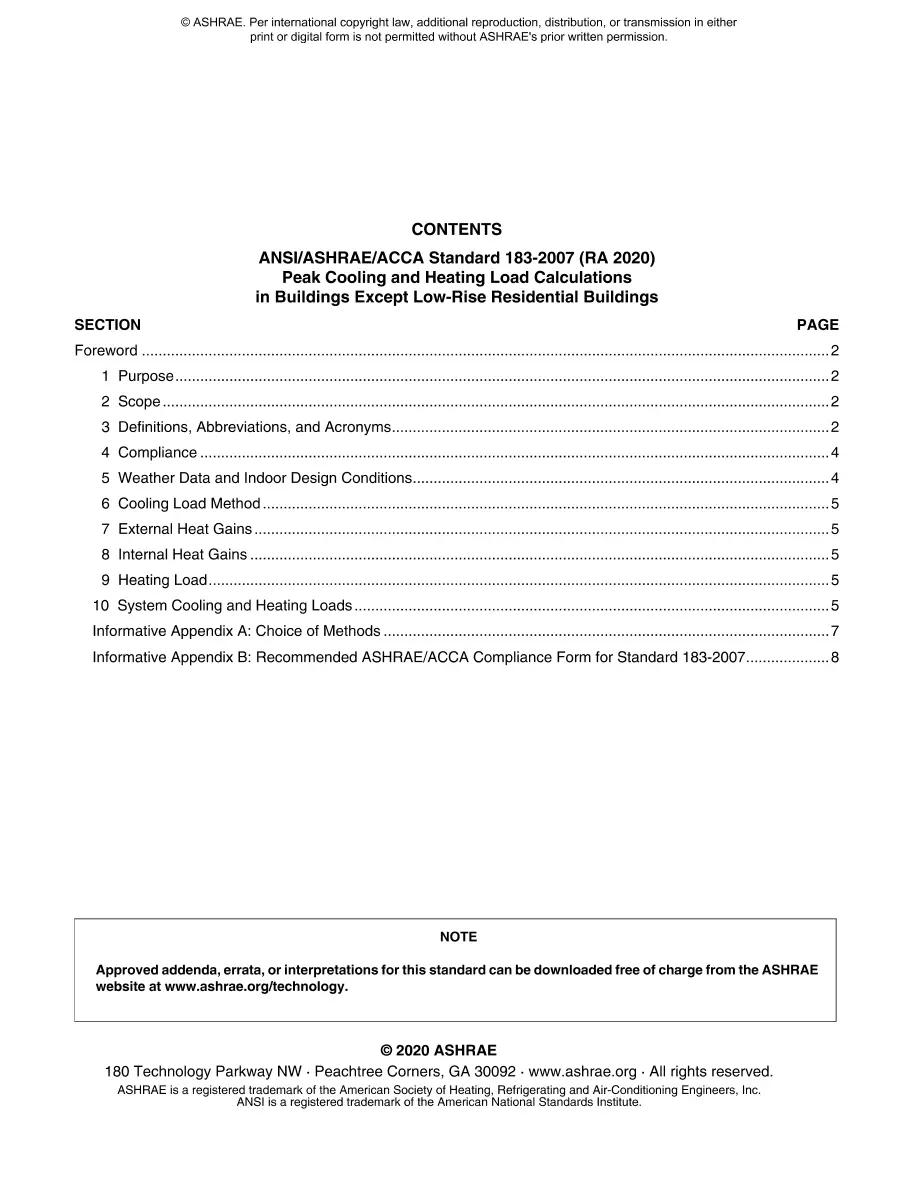 ASHRAE 183-2007 (RA 2020) ASHRAE 183-2007 (RA 2020)