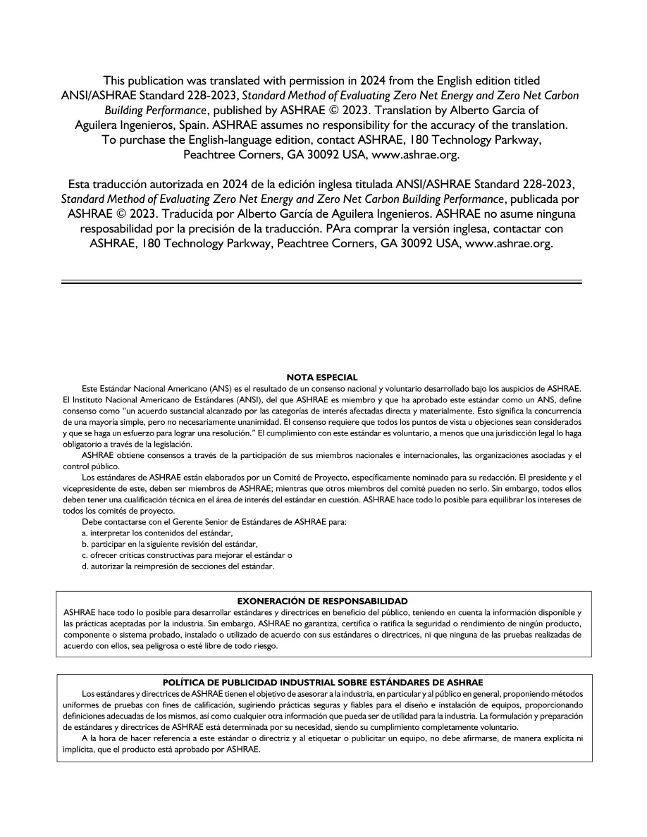 ASHRAE Spanish - Standard 228-2023 ASHRAE Spanish - Standard 228-2023