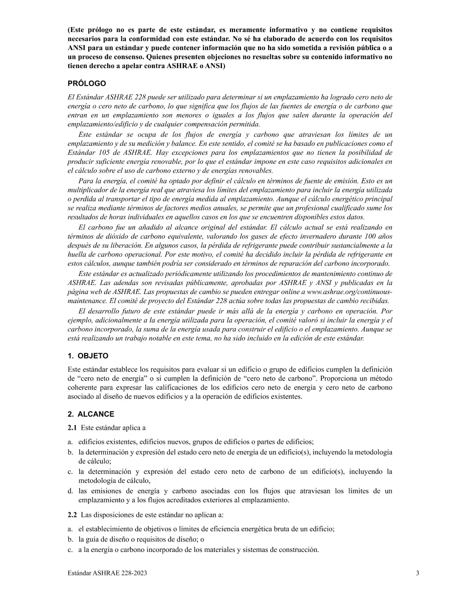ASHRAE Spanish - Standard 228-2023 ASHRAE Spanish - Standard 228-2023