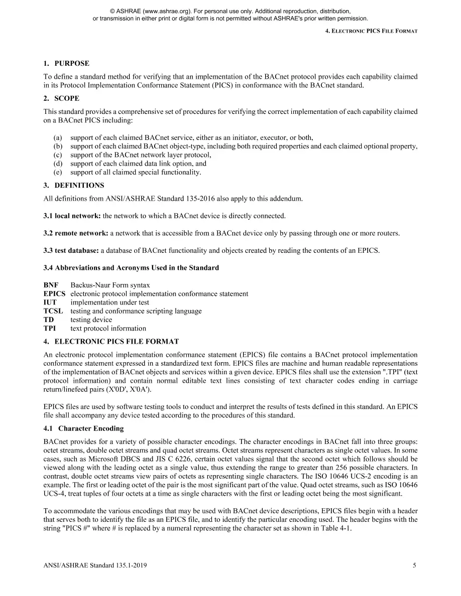 ASHRAE 135.1-2019 ASHRAE 135.1-2019