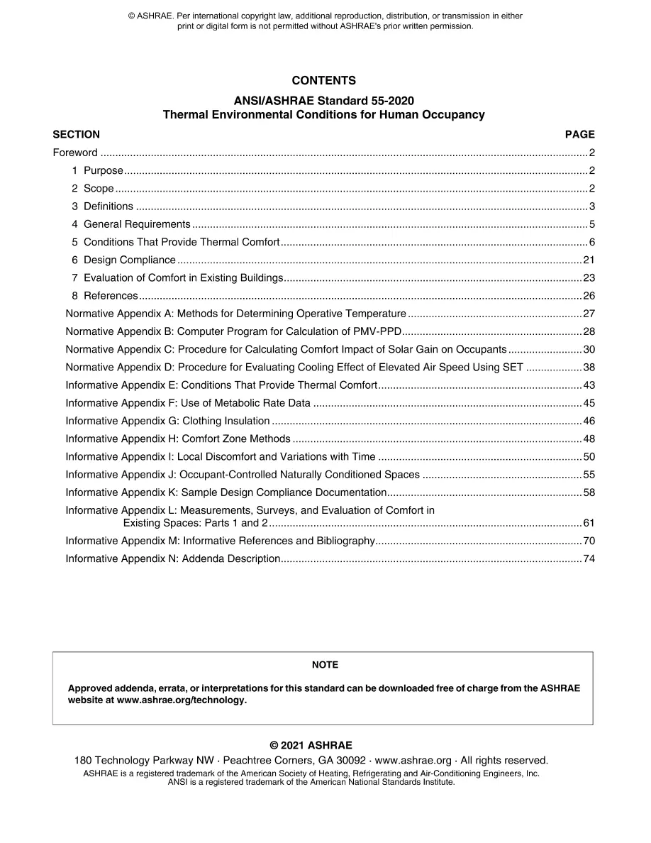 ASHRAE 55-2020 ASHRAE 55-2020