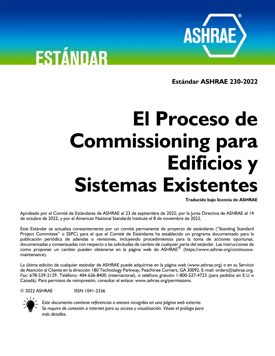 ASHRAE Spanish - Standard 230-2022 ASHRAE Spanish - Standard 230-2022