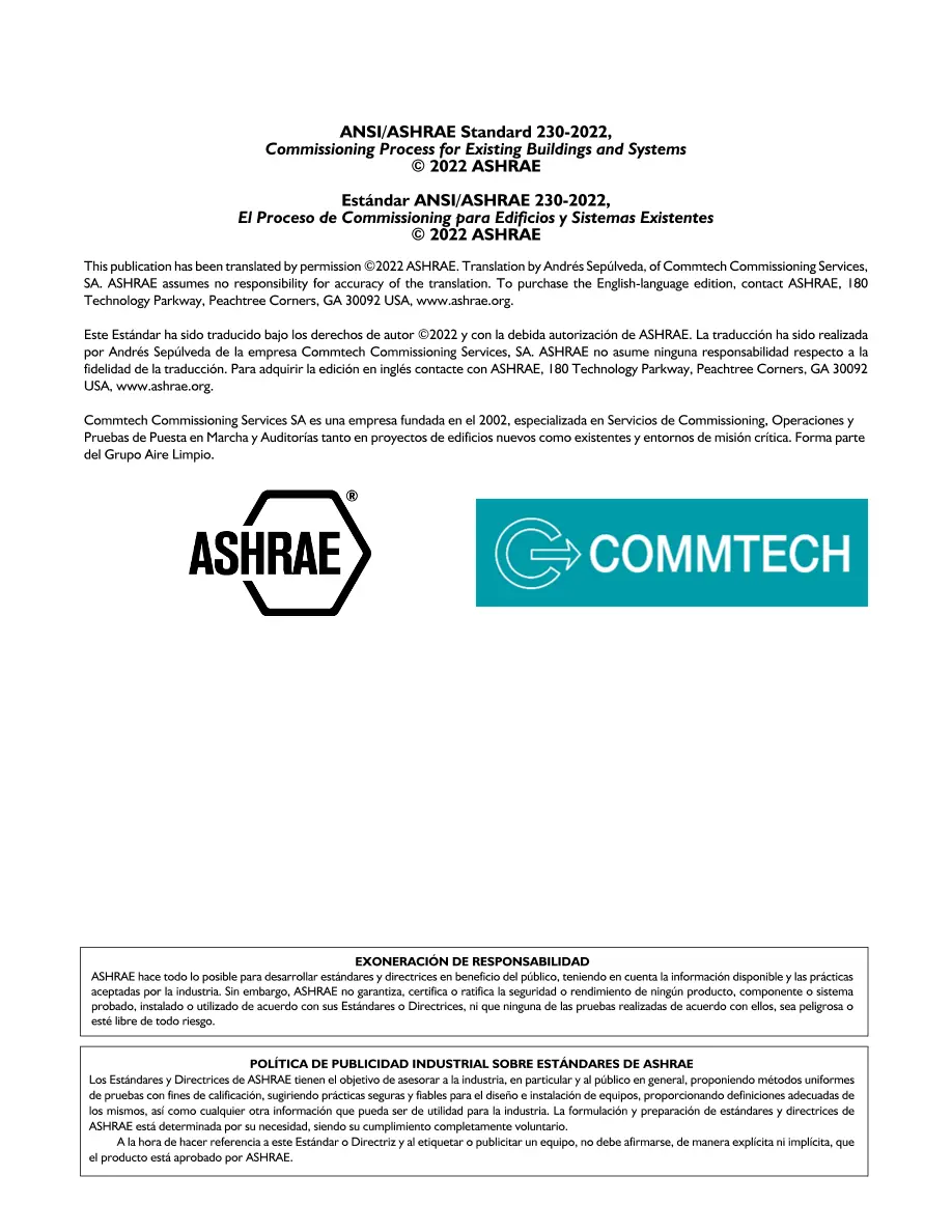 ASHRAE Spanish - Standard 230-2022 ASHRAE Spanish - Standard 230-2022